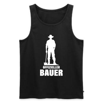 Official Farmer Farmer - Men's Premium Organic Tank Top - black - Front - Michal (187cm)