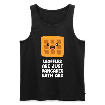 Funny Pancakes Brunch Breakfast Pancake Maker - Men's Premium Organic Tank Top - black - Front - Michal (187cm)