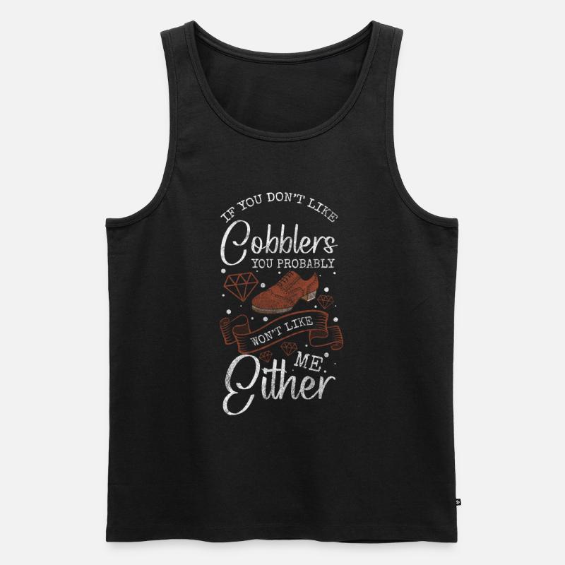 Shoemaker Work Boots - Men's Premium Organic Tank Top - black
