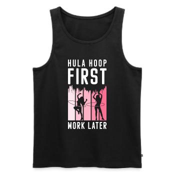 Hullern Reifen Training Motivation - Männer Premium Bio Tank Top - Schwarz - Vorne - AI Model Male 178 light (178cm)