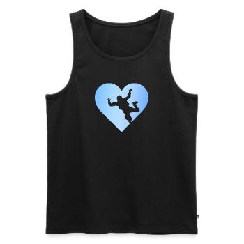 Parachuting Skydive Flugsport - Männer Premium Bio Tank Top - Schwarz - Vorne - Michal (187cm)