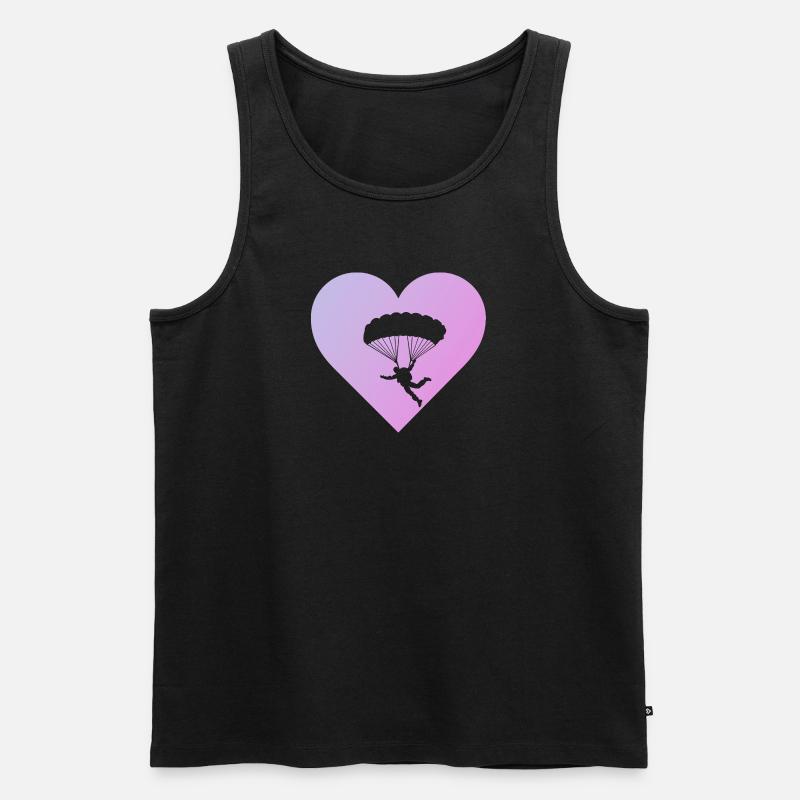 Skydive Luft - Männer Premium Bio Tank Top - Schwarz