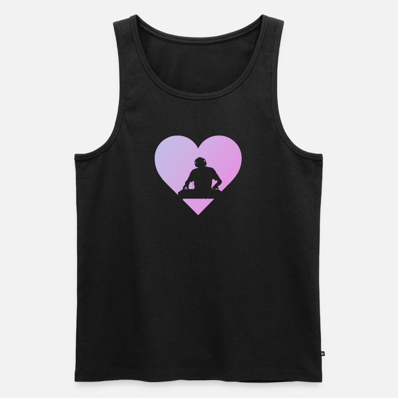 DJ Techno Djing - Männer Premium Bio Tank Top - Schwarz