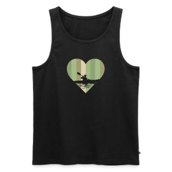 Kayak, aviron, sports nautiques - Débardeur bio Premium Homme - noir - Devant - Michal (187cm)