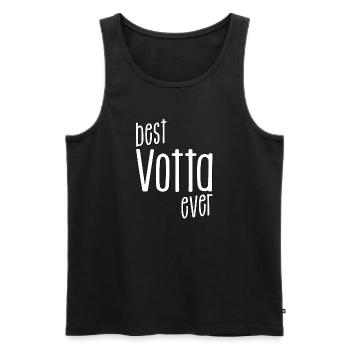 best Votter ever, bester Papa aller Zeiten Dialekt - Männer Premium Bio Tank Top - Schwarz - Vorne - Michal (187cm)