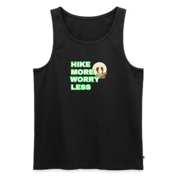 Hike more - Men's Premium Organic Tank Top - black - Front - AI Model Male 178 light (178cm)