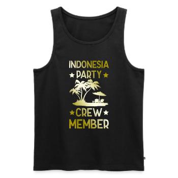 Indonésie Party Crew - Débardeur bio Premium Homme - noir - Devant - Michal (187cm)