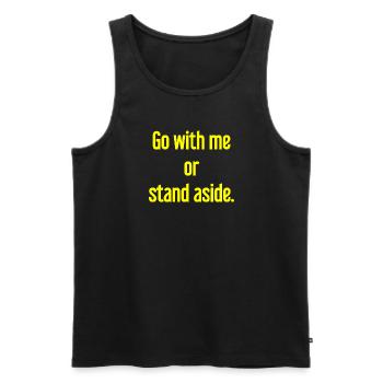 Walk with or aside - Men's Premium Organic Tank Top - black - Front - AI Model Male 178 light (178cm)
