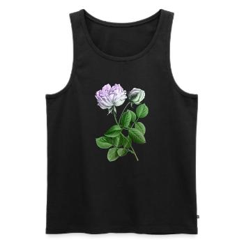 Rose - Männer Premium Bio Tank Top - Schwarz - Vorne - Michal (187cm)