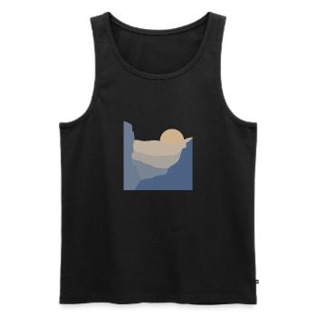 Berge und Sonne Landschaft - Männer Premium Bio Tank Top - Schwarz - Vorne - Michal (187cm)