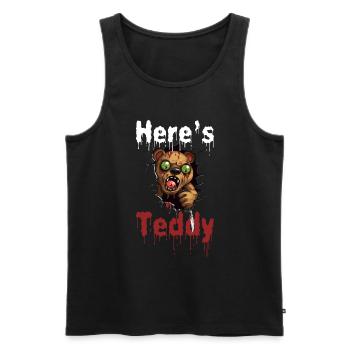 Zombie Halloween Monster Horror Knife Blood - Men's Premium Organic Tank Top - black - Front - AI Model Male 178 light (178cm)