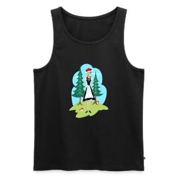 Black Forest Girl Girl - Men's Premium Organic Tank Top - black - Front - AI Model Male 178 light (178cm)