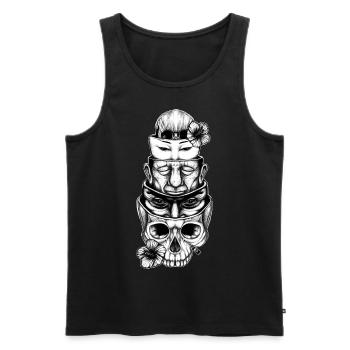 Russian Dolls - Men's Premium Organic Tank Top - charcoal grey - Front - Alexander (188cm)
