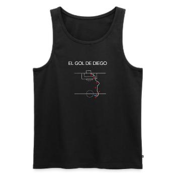 EL GOL DE DIEGO - Débardeur bio Premium Homme - noir - Devant - Michal (187cm)