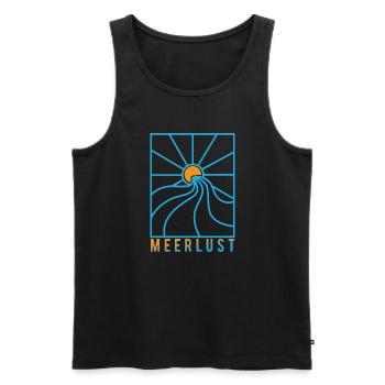 Mehr Lust auf Meer - Männer Premium Bio Tank Top - Schwarz - Vorne - Michal (187cm)
