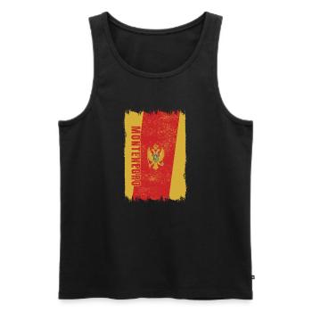 Montenegro Flagge - Männer Premium Bio Tank Top - Schwarz - Vorne - AI Model Male 178 light (178cm)