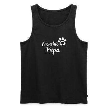 Frenchie Dad Chien Cadeau Bouledogue Français - Débardeur bio Premium Homme - noir - Devant - Michal (187cm)