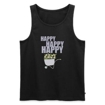 WHEELBARROWS HAPPY - Men's Premium Organic Tank Top - black - Front - AI Model Male 178 light (178cm)