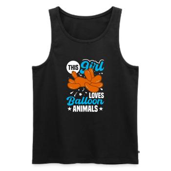 Balloon Twisting Design - Men's Premium Organic Tank Top - black - Front - AI Model Male 178 light (178cm)