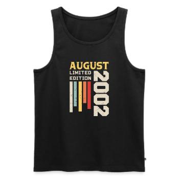 August 2002 - Birthday Gift August 2002 August - Men's Premium Organic Tank Top - black - Front - Michal (187cm)