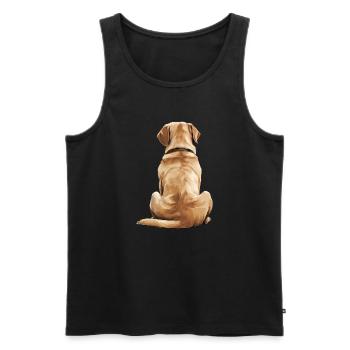 Labrador Retriever - Männer Premium Bio Tank Top - Schwarz - Vorne - Michal (187cm)