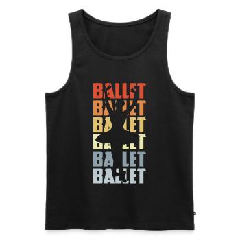 Vintage Ballet - Men's Premium Organic Tank Top - black - Front - AI Model Male 178 light (178cm)