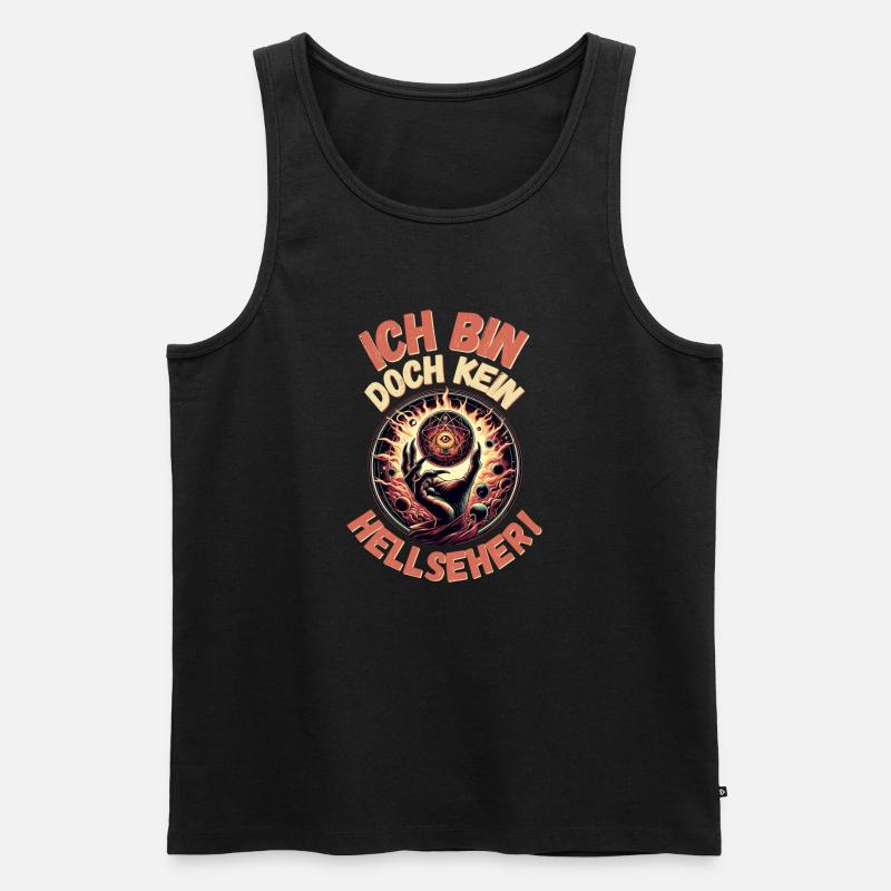 Kein Hellseher - Männer Premium Bio Tank Top - Schwarz