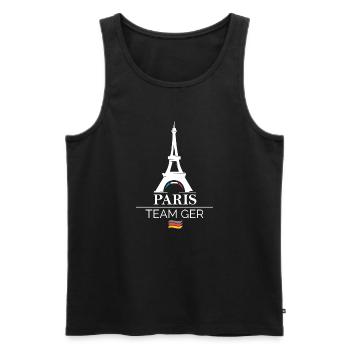 paris team allemagne Sports Athlete Games Icône Logo - Débardeur bio Premium Homme - noir - Devant - Michal (187cm)