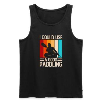 Humour Pagaie Paddleboard pour Amateurs - Débardeur bio Premium Homme - noir - Devant - Michal (187cm)
