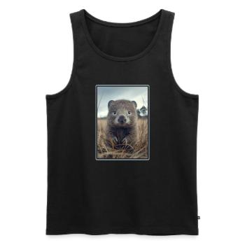 Wombats Wombat - Men's Premium Organic Tank Top - black - Front - AI Model Male 178 light (178cm)