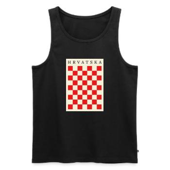 Hrvatska Vintage - Men's Premium Organic Tank Top - black - Front - AI Model Male 178 light (178cm)
