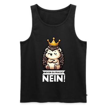 Bevor Du Fragst Igel Igelliebhaber Igelfan Stachel - Männer Premium Bio Tank Top - Schwarz - Vorne - AI Model Male 178 light (178cm)
