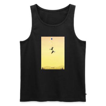 Floating Mice Adventure - Men's Premium Organic Tank Top - black - Front - AI Model Male 178 light (178cm)