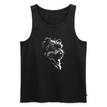 Affenpinscher Silhouette Dog Dog Wilsigns - Men's Premium Organic Tank Top - black - Front - Michal (187cm)