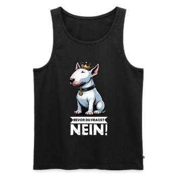 Bevor Du Fragst Miniatur Bullterrier Bully Bullys - Männer Premium Bio Tank Top - Schwarz - Vorne - Michal (187cm)
