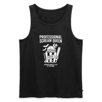 Scream Queen Halloween Chaos - Men's Premium Organic Tank Top - black - Front - AI Model Male 178 light (178cm)