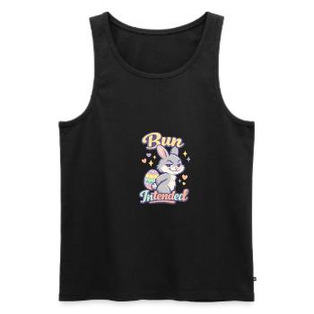 Bun Intended Easter Bunny - Men's Premium Organic Tank Top - black - Front - AI Model Male 178 light (178cm)