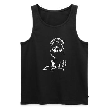 Newfoundland "Black Edition" - Men's Premium Organic Tank Top - black - Front - Michal (187cm)