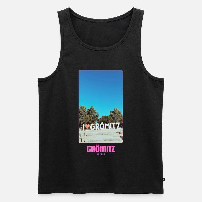 Grömitz _ Ostsee - Männer Premium Bio Tank Top - Schwarz