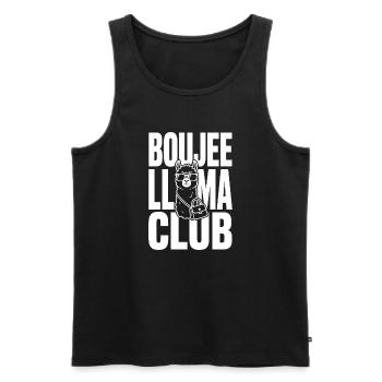 Boujee Llama Club with handbag - Men's Premium Organic Tank Top - black - Front - Michal (187cm)