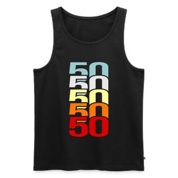 50. Geburtstag 50 Jahre alte Geschenk - Männer Premium Bio Tank Top - Schwarz - Vorne - Michal (187cm)