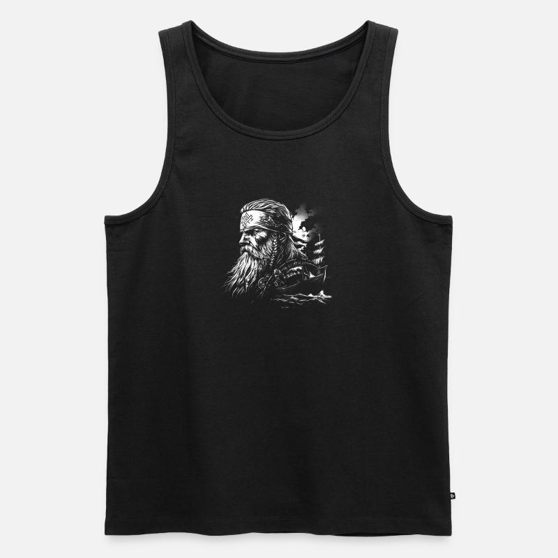 Wikinger Skandinavien Seefahrer - Männer Premium Bio Tank Top - Schwarz