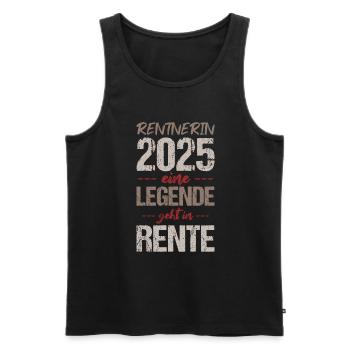 Pension 2025 Cadeau Pension 2025 Retraite Grand-mère - Débardeur bio Premium Homme - noir - Devant - Michal (187cm)