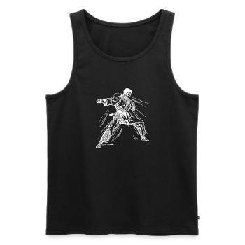 Karate Turnier Kampfgeist Meisterschaft Sieg - Männer Premium Bio Tank Top - Schwarz - Vorne - AI Model Male 178 light (178cm)