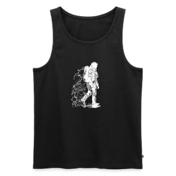 Space astronaut in moonlight dust - Men's Premium Organic Tank Top - black - Front - Michal (187cm)