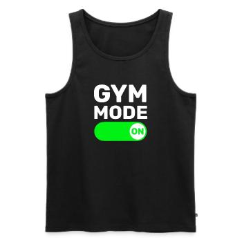 MODE SALLE DE SPORT ACTIVÉ - FITNESS - ENTRAÎNEMENT - ENTRAÎNEMENT - Débardeur bio Premium Homme - noir - Devant - AI Model Male 178 light (178cm)
