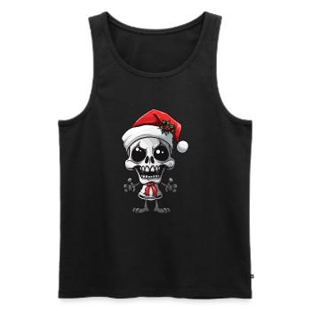 Squelette du Père Noël - Débardeur bio Premium Homme - noir - Devant - Michal (187cm)