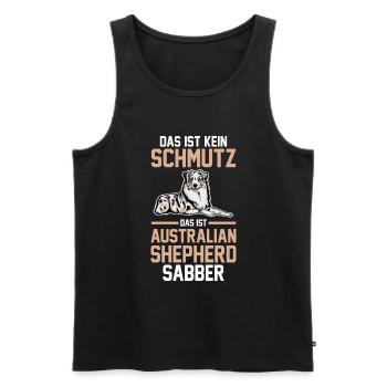 Hund Australian Shepherd - Männer Premium Bio Tank Top - Schwarz - Vorne - Michal (187cm)