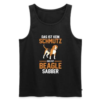 Hund Beagle - Männer Premium Bio Tank Top - Schwarz - Vorne - AI Model Male 178 light (178cm)