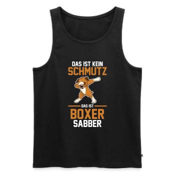 Hund Boxer - Männer Premium Bio Tank Top - Schwarz - Vorne - AI Model Male 178 light (178cm)
